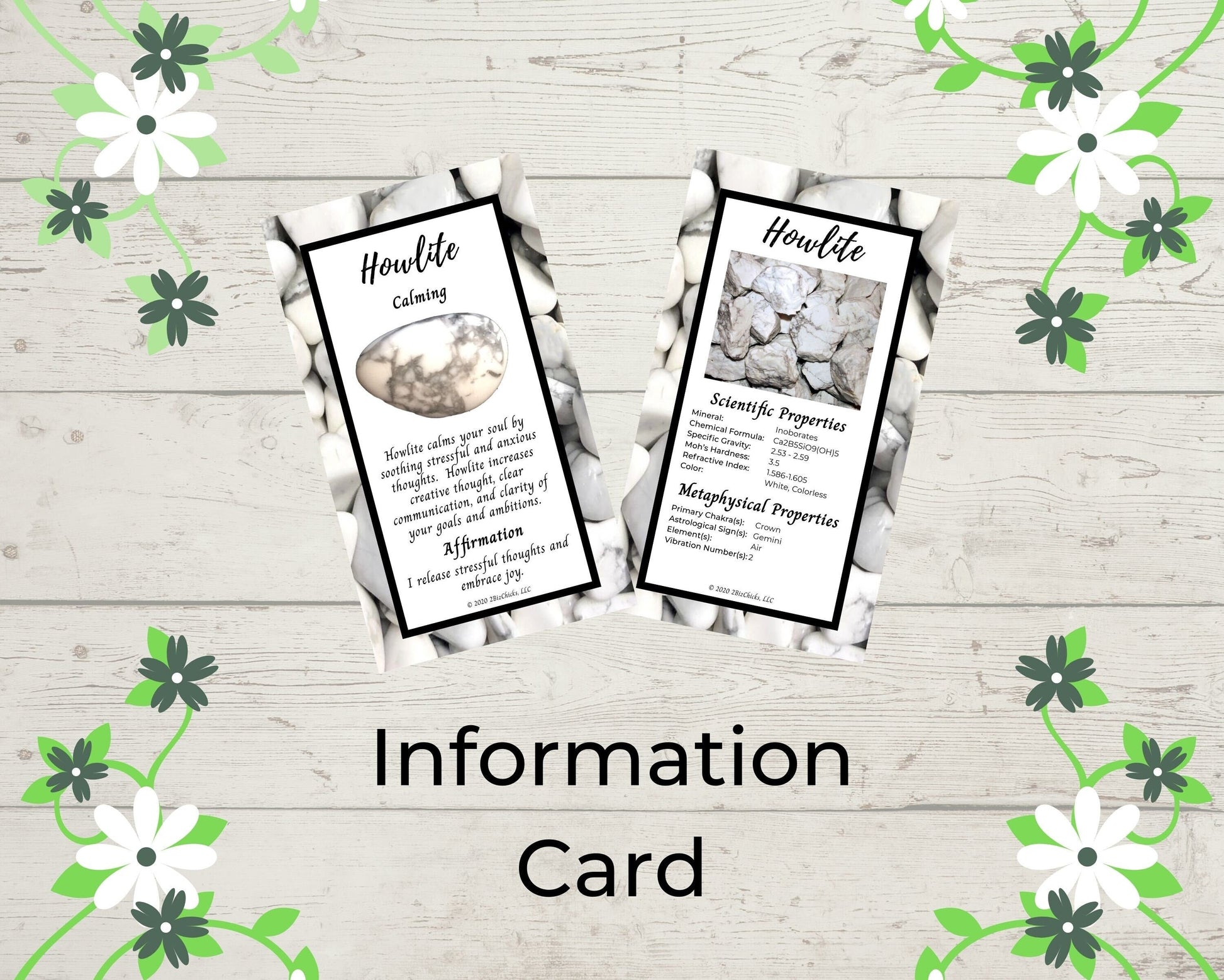 Howlite with Information Card