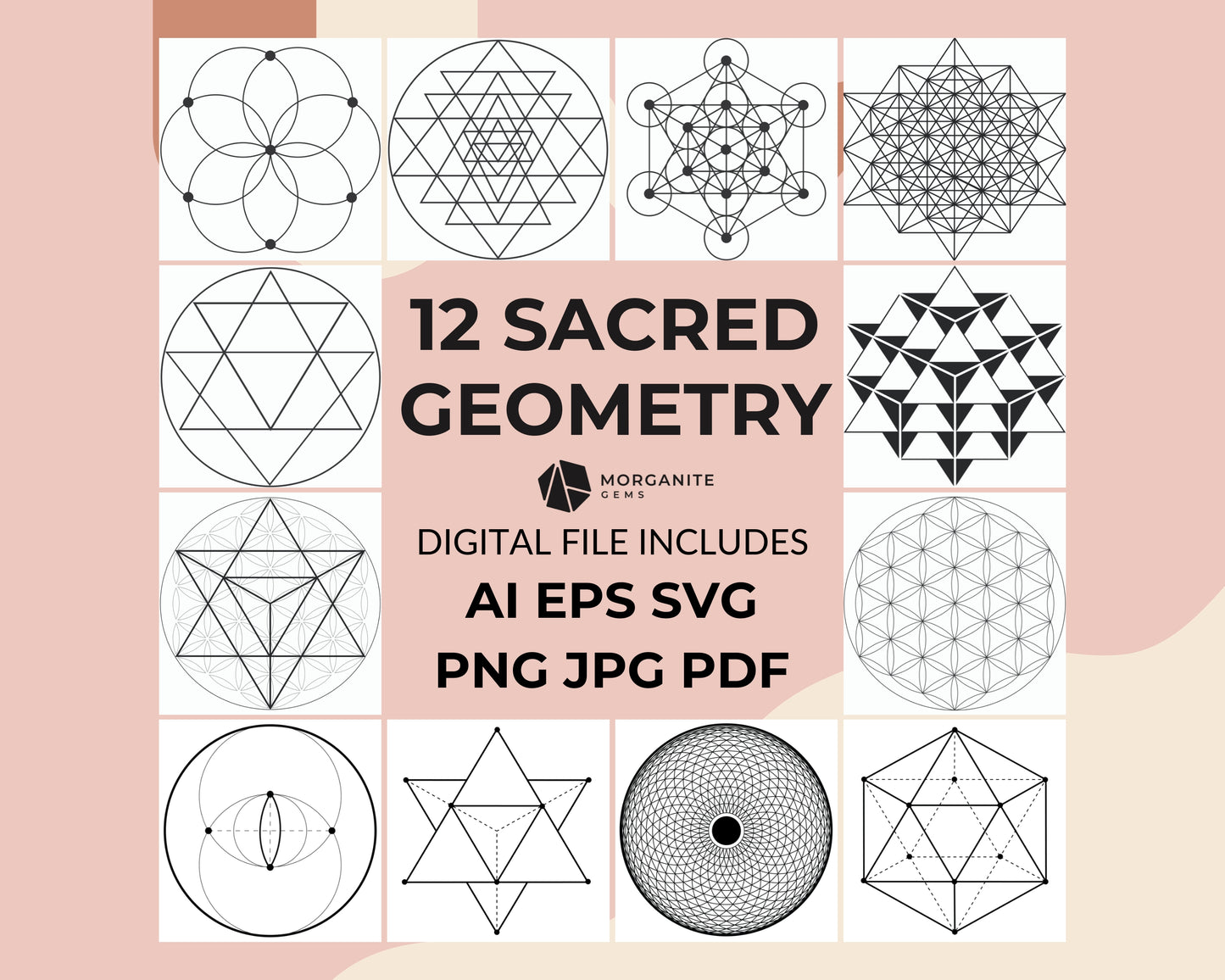 12 Sacred Geometry Vector Pack