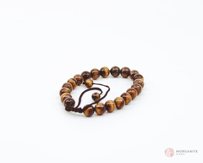 Tiger's Eye Adjustable Bracelet - Morganite Gems