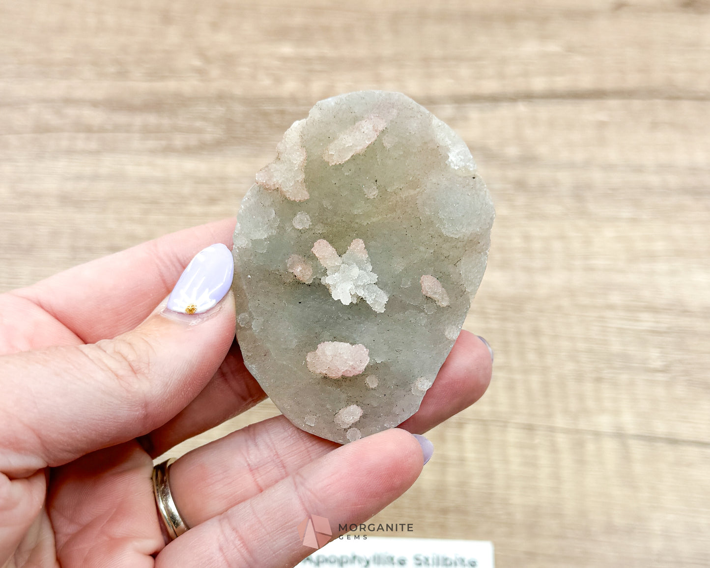 36g Apophyllite and Stilbite on Chalcedony – Unique Crystal Specimen - Morganite Gems