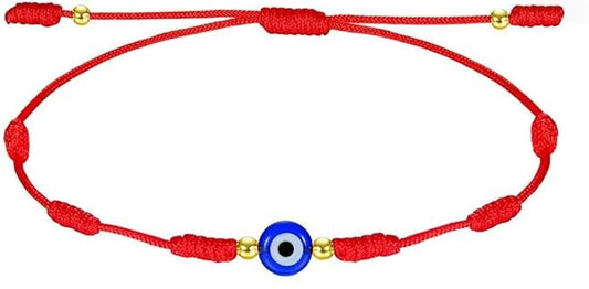 Metaphysical Crystals - 7 Knot Evil Eye String Bracelet