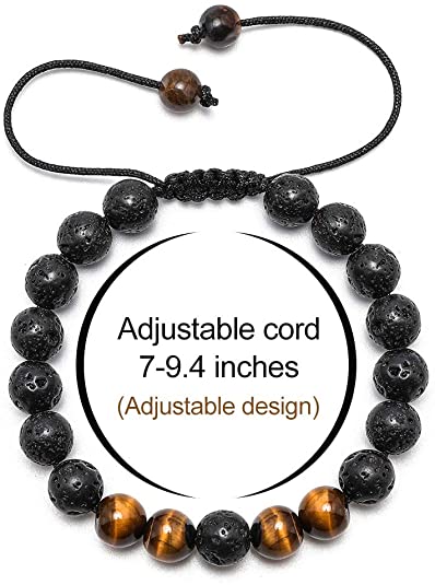 Tiger's Eye Adjustable Bracelet - Morganite Gems