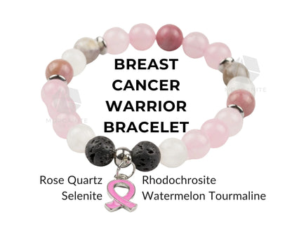 Breast Cancer Bracelet - Morganite Gems