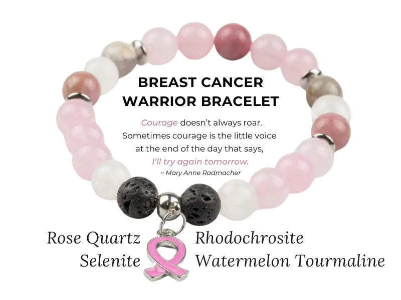 Breast Cancer Bracelet | Cancer Warrior Bracelet | Gifts for Breast Cancer | Cancer Healing Bracelet | Breast Cancer Awareness | Cancer Gi