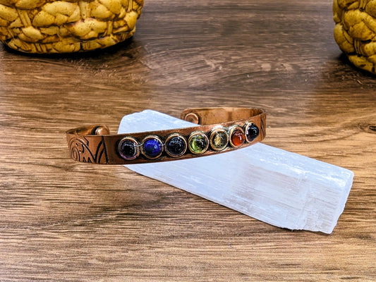 Copper Chakra Bracelet - Morganite Gems