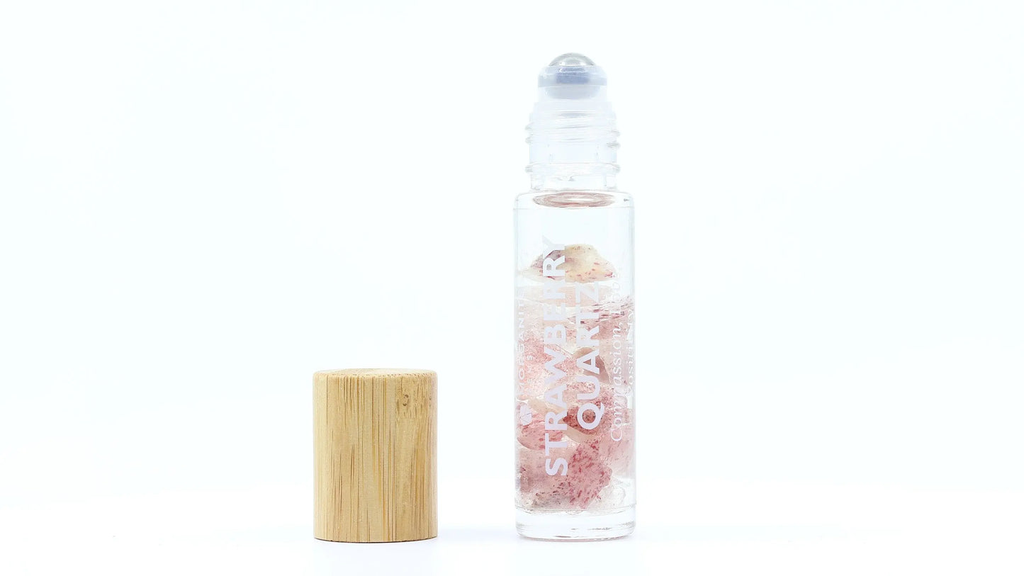 Crystal Infused Roll-On Essential Oil Blend-Morganite Gems