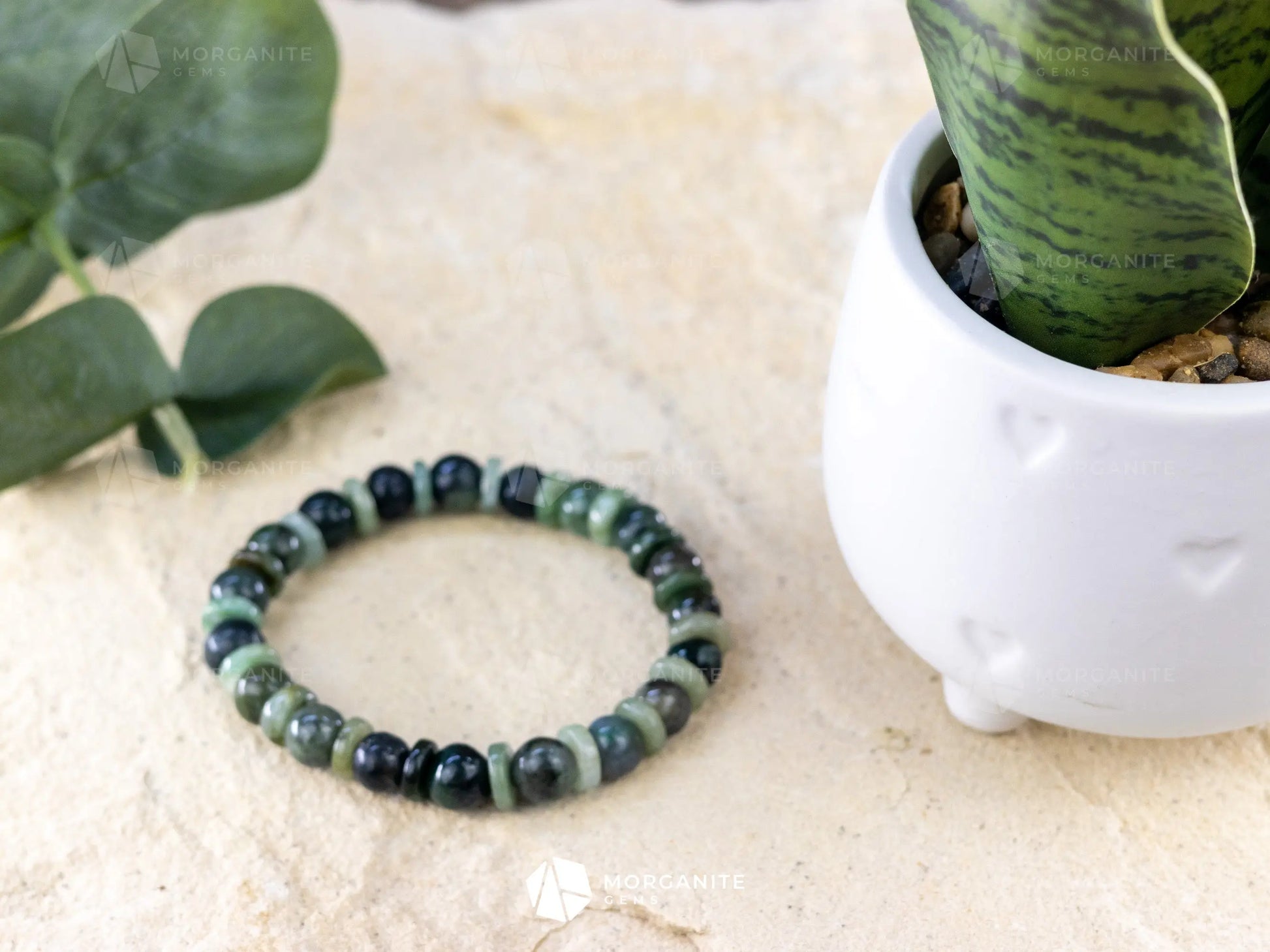 Green Jade Bracelet - Morganite Gems