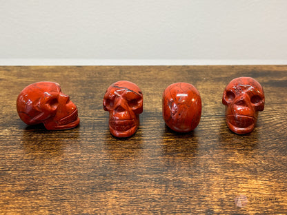 Red Jasper Skull Carving