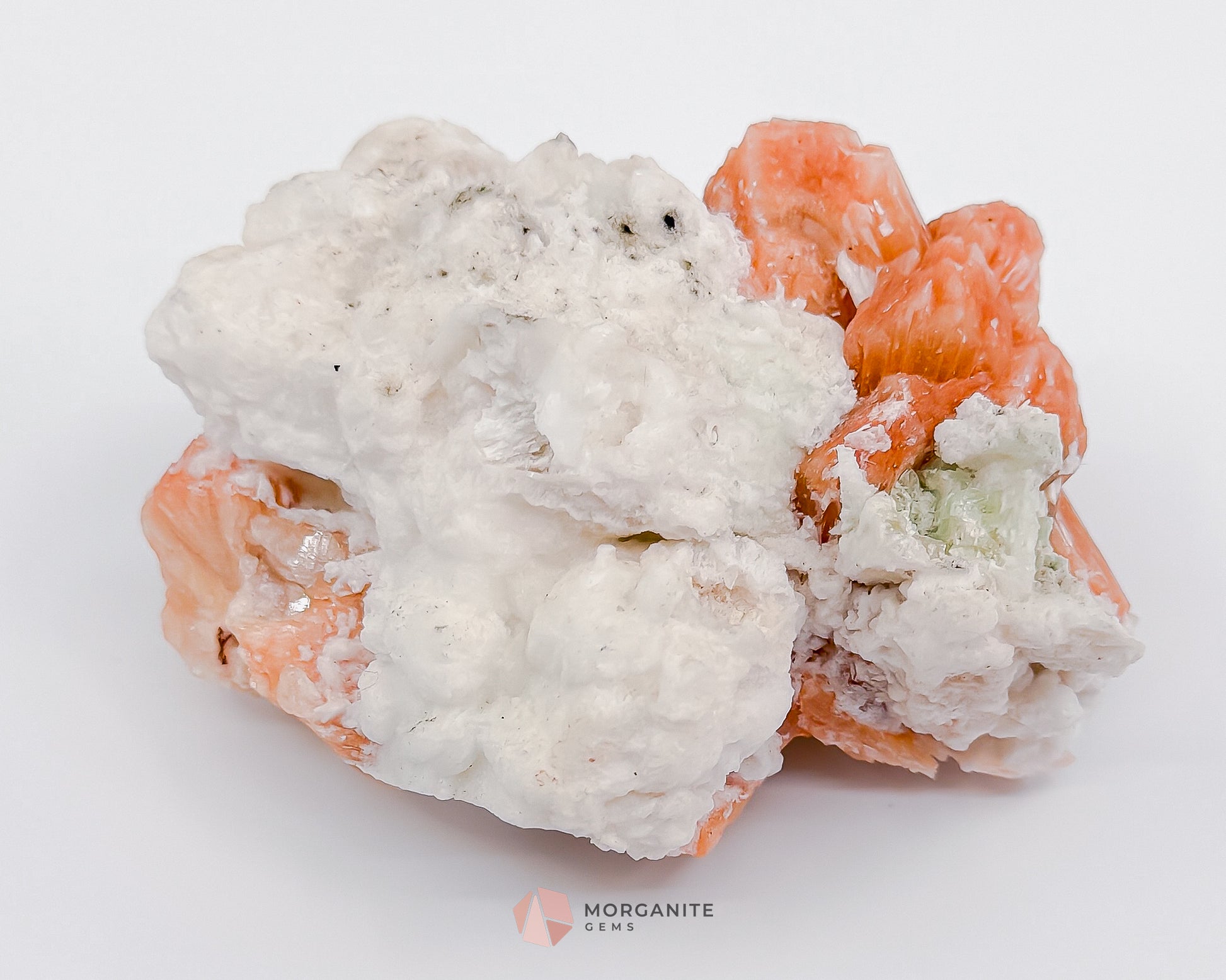 186g Heulandite and Bow Stilbite Cluster – Vibrant Natural Mineral Specimen - Morganite Gems