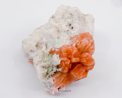 186g Heulandite and Bow Stilbite Cluster – Vibrant Natural Mineral Specimen - Morganite Gems