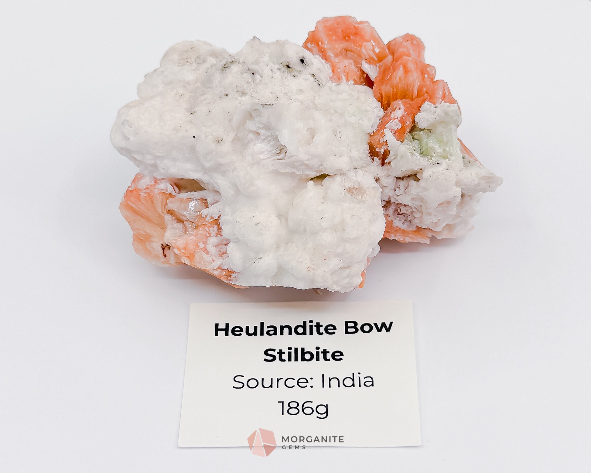 186g Heulandite and Bow Stilbite Cluster – Vibrant Natural Mineral Specimen - Morganite Gems