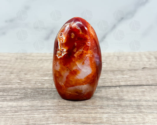 Carnelian Freeform Crystal – Polished Healing Stone for Creativity, Confidence, and Energy - Morganite Gems