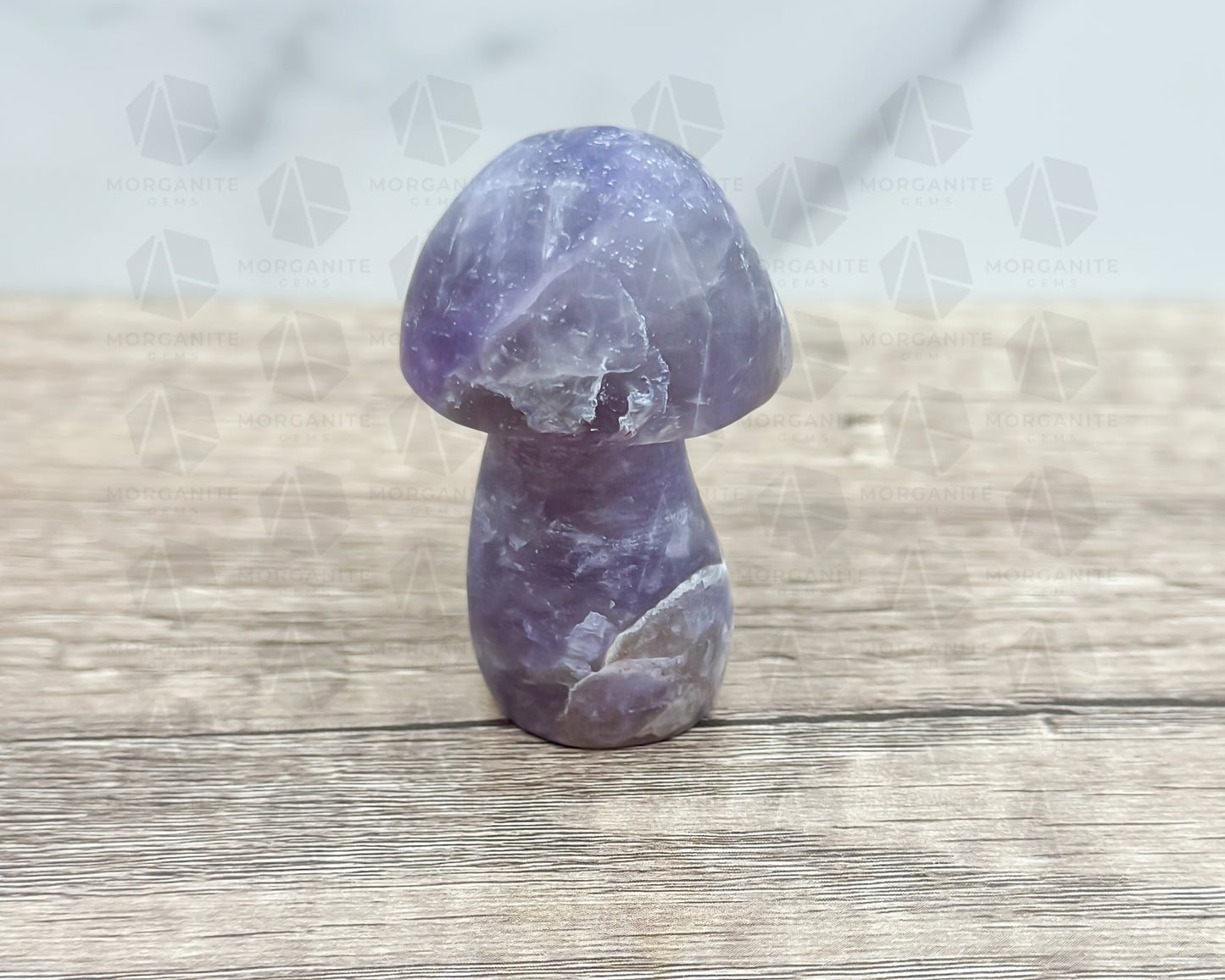 Amethyst Mushroom Carving – Matte Polished Finish for Spiritual Clarity and Protection - Morganite Gems