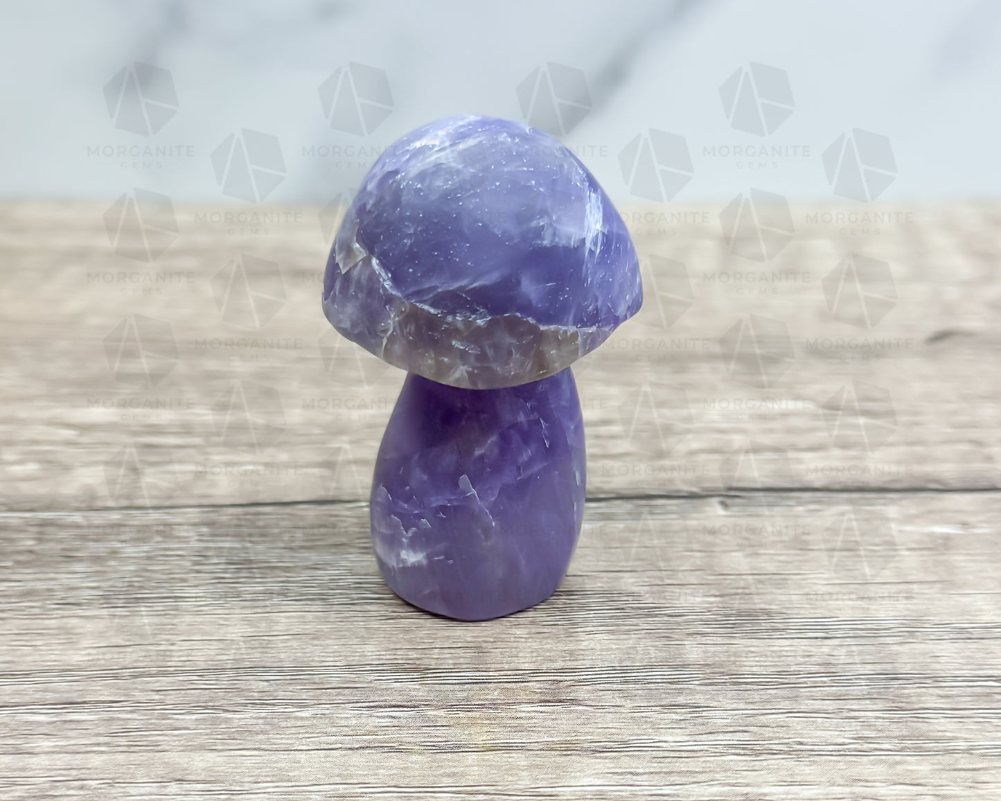 Amethyst Mushroom Carving – Matte Polished Finish for Spiritual Clarity and Protection - Morganite Gems