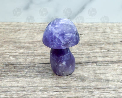 Amethyst Mushroom Carving – Matte Polished Finish for Spiritual Clarity and Protection - Morganite Gems