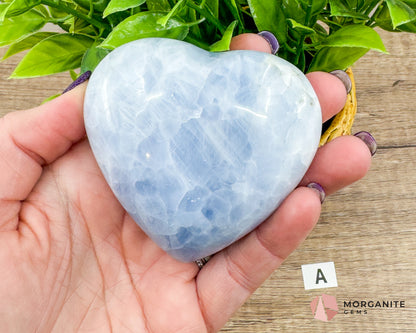 Blue Calcite Heart – Soothing Energy for Peace & Healing Morganite Gems