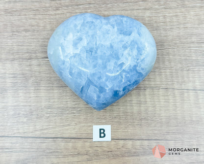 Blue Calcite Heart – Soothing Energy for Peace & Healing Morganite Gems