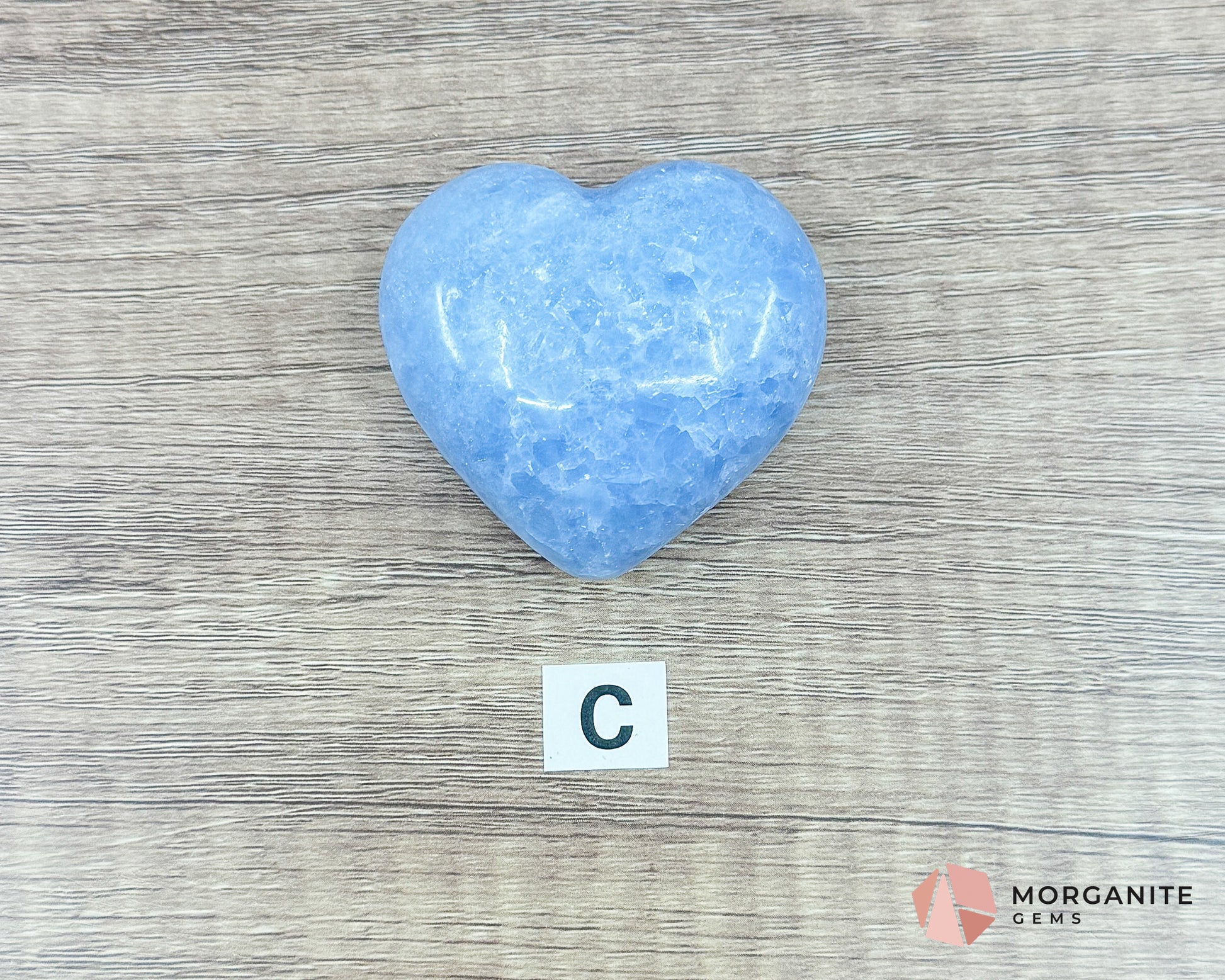 Blue Calcite Heart – Soothing Energy for Peace & Healing Morganite Gems