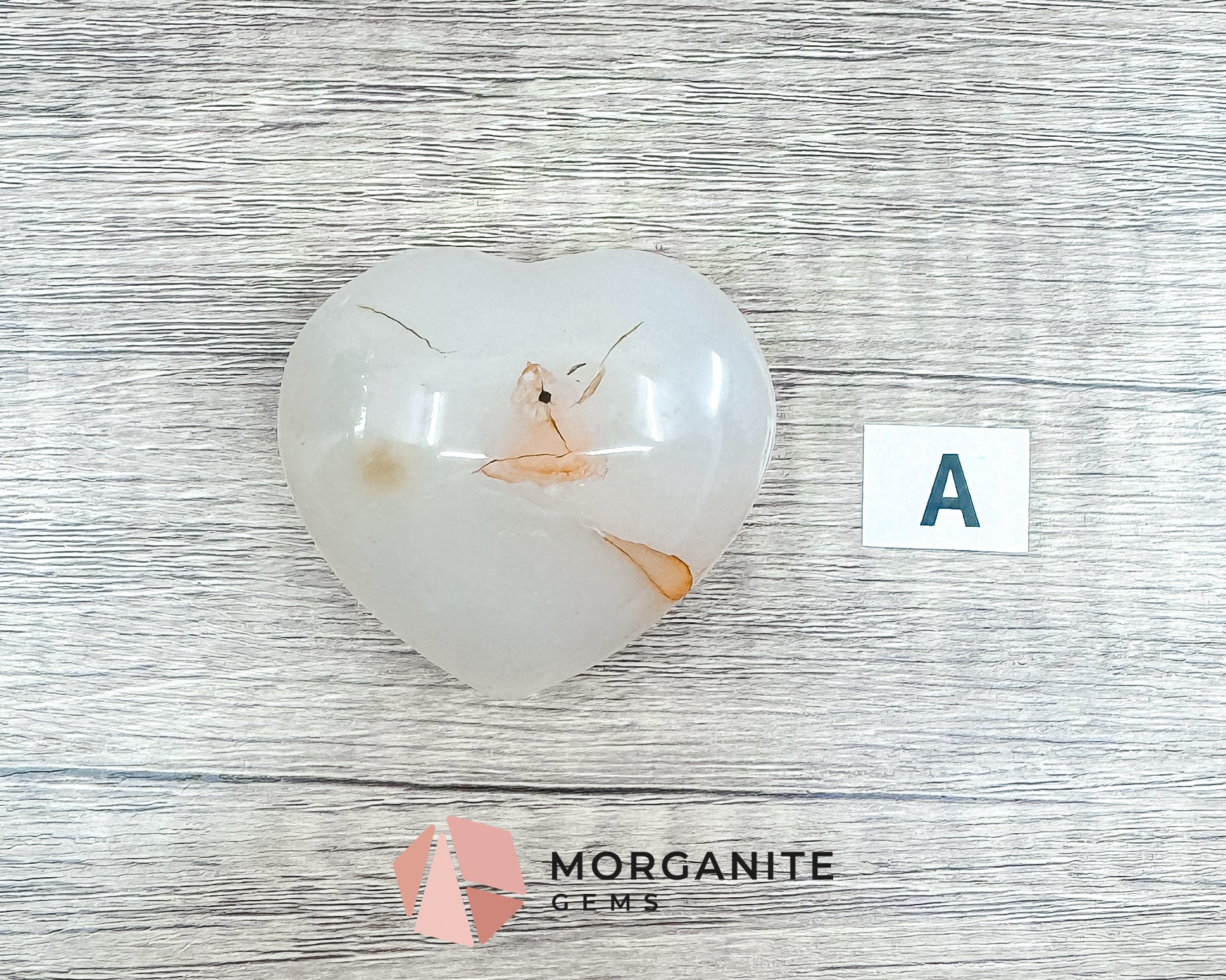 Agate Heart – Polished Natural Stone for Balance, Protection, and Emotional Healing Morganite Gems