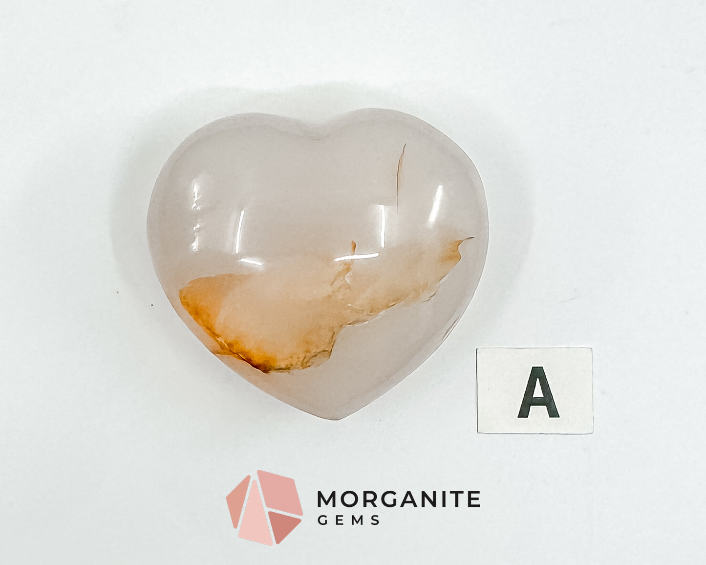 Agate Heart – Polished Natural Stone for Balance, Protection, and Emotional Healing Morganite Gems