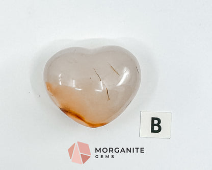 Agate Heart – Polished Natural Stone for Balance, Protection, and Emotional Healing Morganite Gems