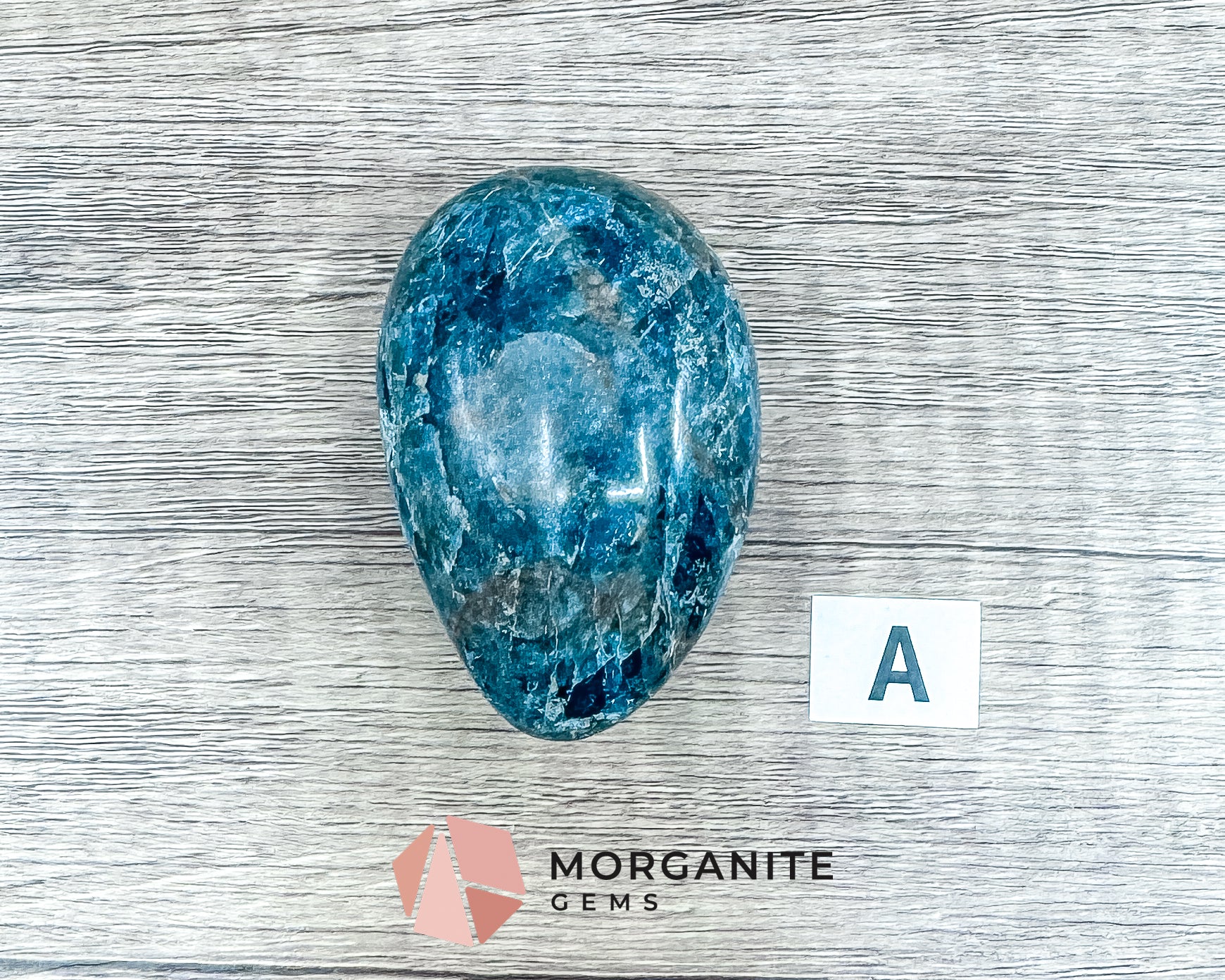 Blue Apatite Palm Stone – Crystal for Inspiration, Clarity, and Manifestation Morganite Gems