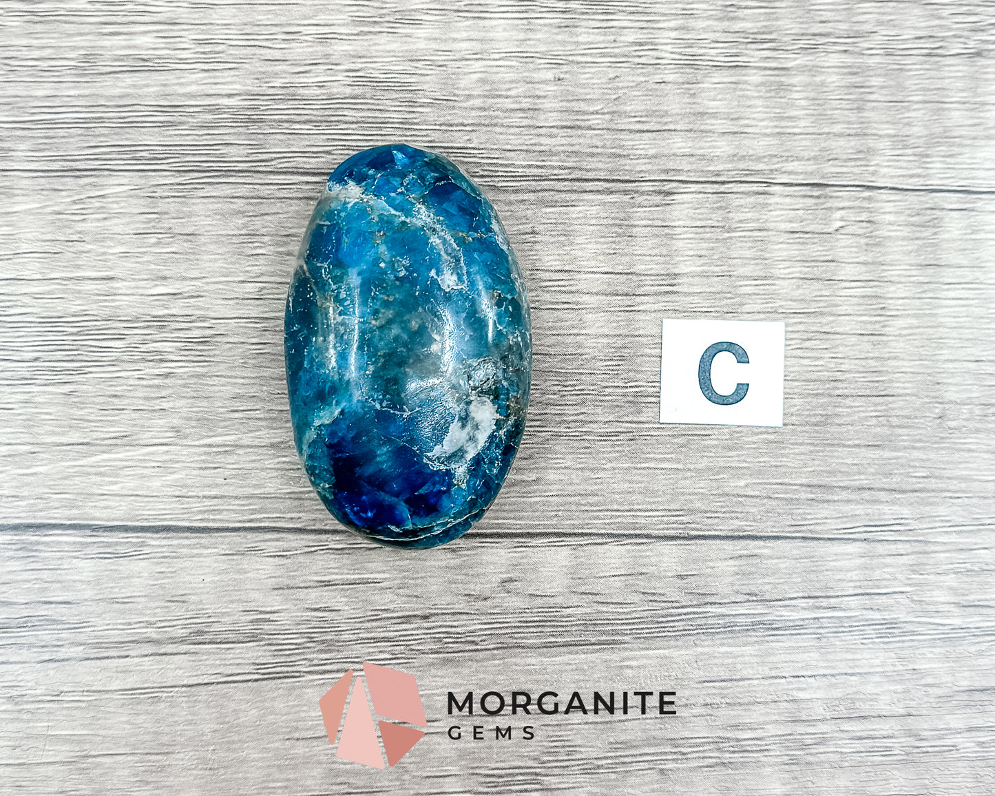 Blue Apatite Palm Stone – Crystal for Inspiration, Clarity, and Manifestation Morganite Gems