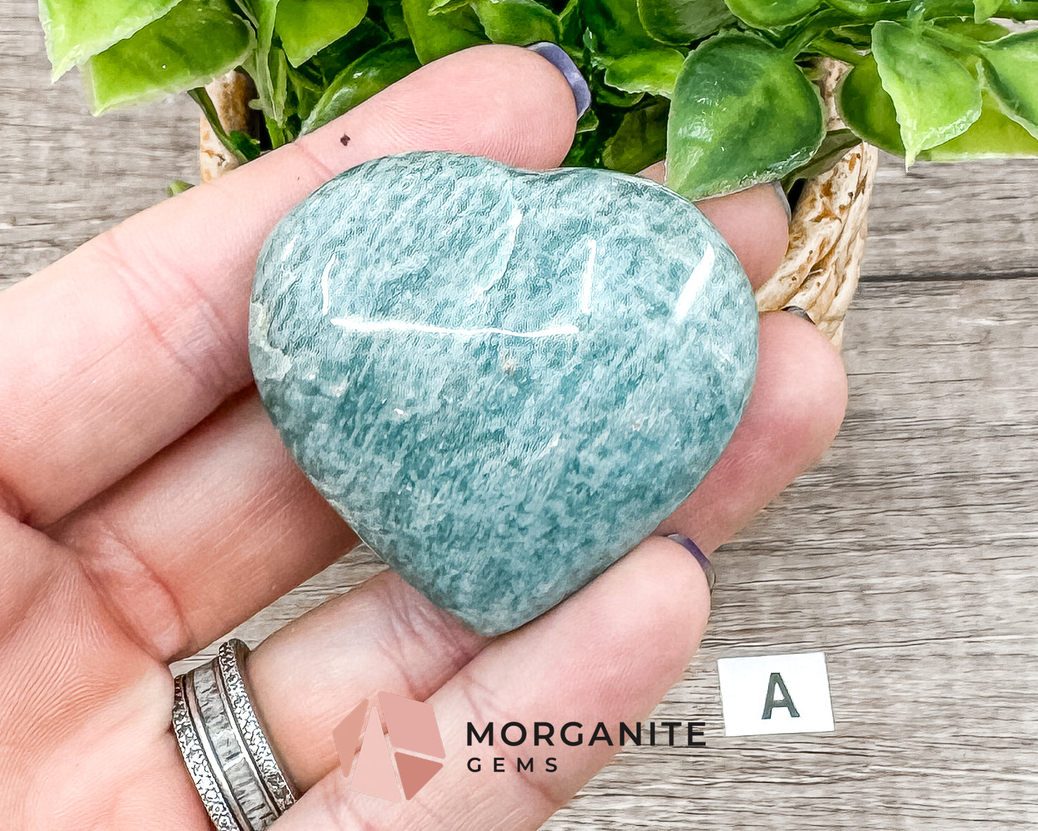 Teal Blue Amazonite Heart – Crystal of Calm, Courage, and Communication Morganite Gems