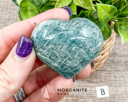 Teal Blue Amazonite Heart – Crystal of Calm, Courage, and Communication Morganite Gems