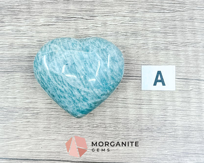 Teal Blue Amazonite Heart – Crystal of Calm, Courage, and Communication Morganite Gems