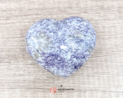 Lepidolite Heart Crystals – Soothing and Calming Stones for Emotional Balance and Stress Relief Morganite Gems