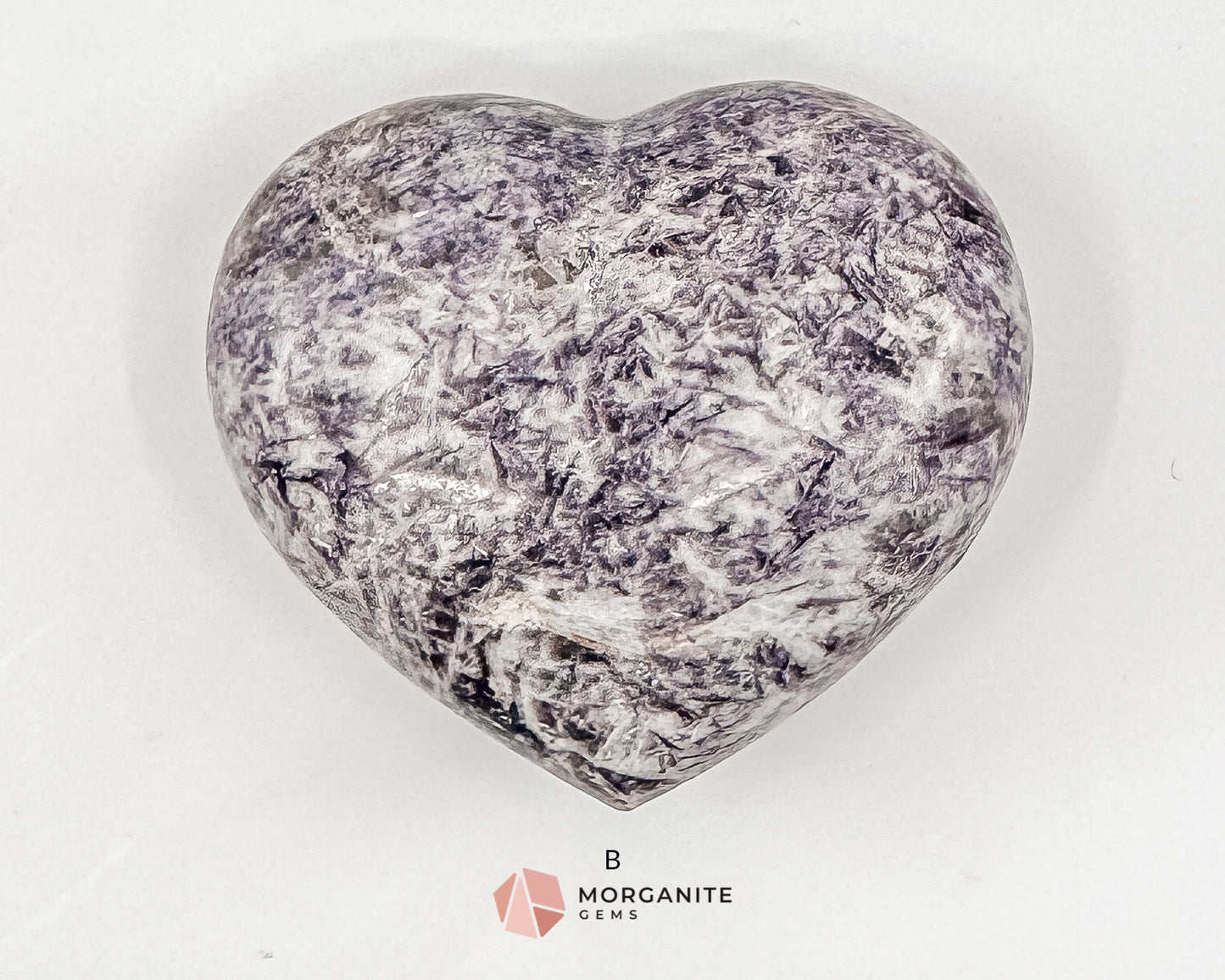 Lepidolite Heart Crystals – Soothing and Calming Stones for Emotional Balance and Stress Relief Morganite Gems