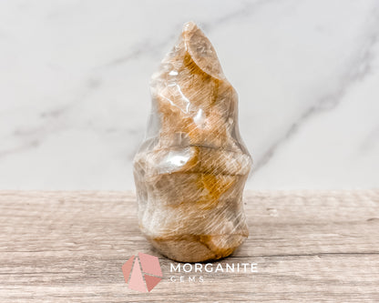 Golden Healer Quartz Flame – Polished Yellow Hematoid Quartz for Healing, Clarity, and Spiritual Growth Morganite Gems