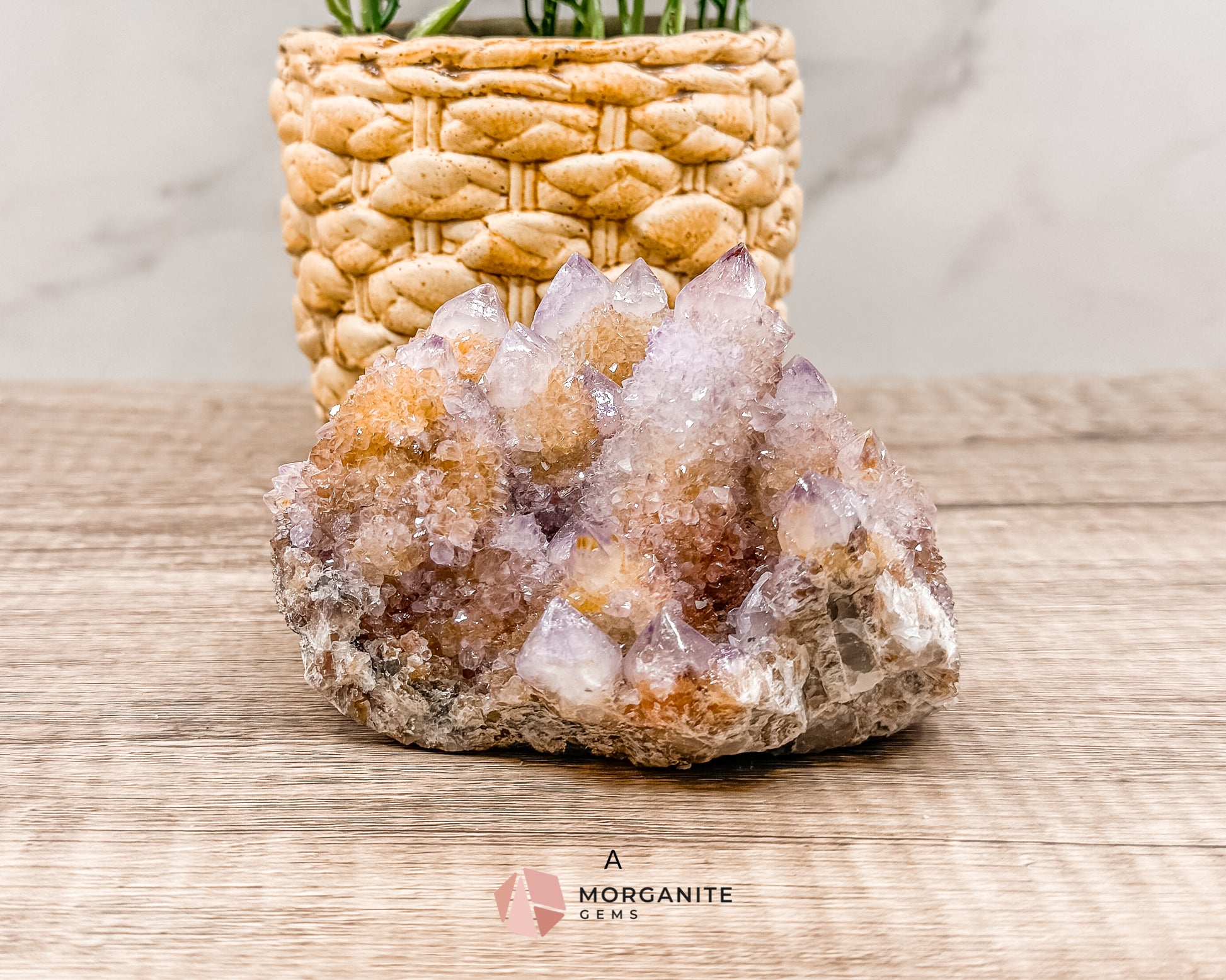 Spirit (Cactus) Quartz Specimens – Unique Natural Crystal Clusters for Spiritual Growth and Healing Morganite Gems