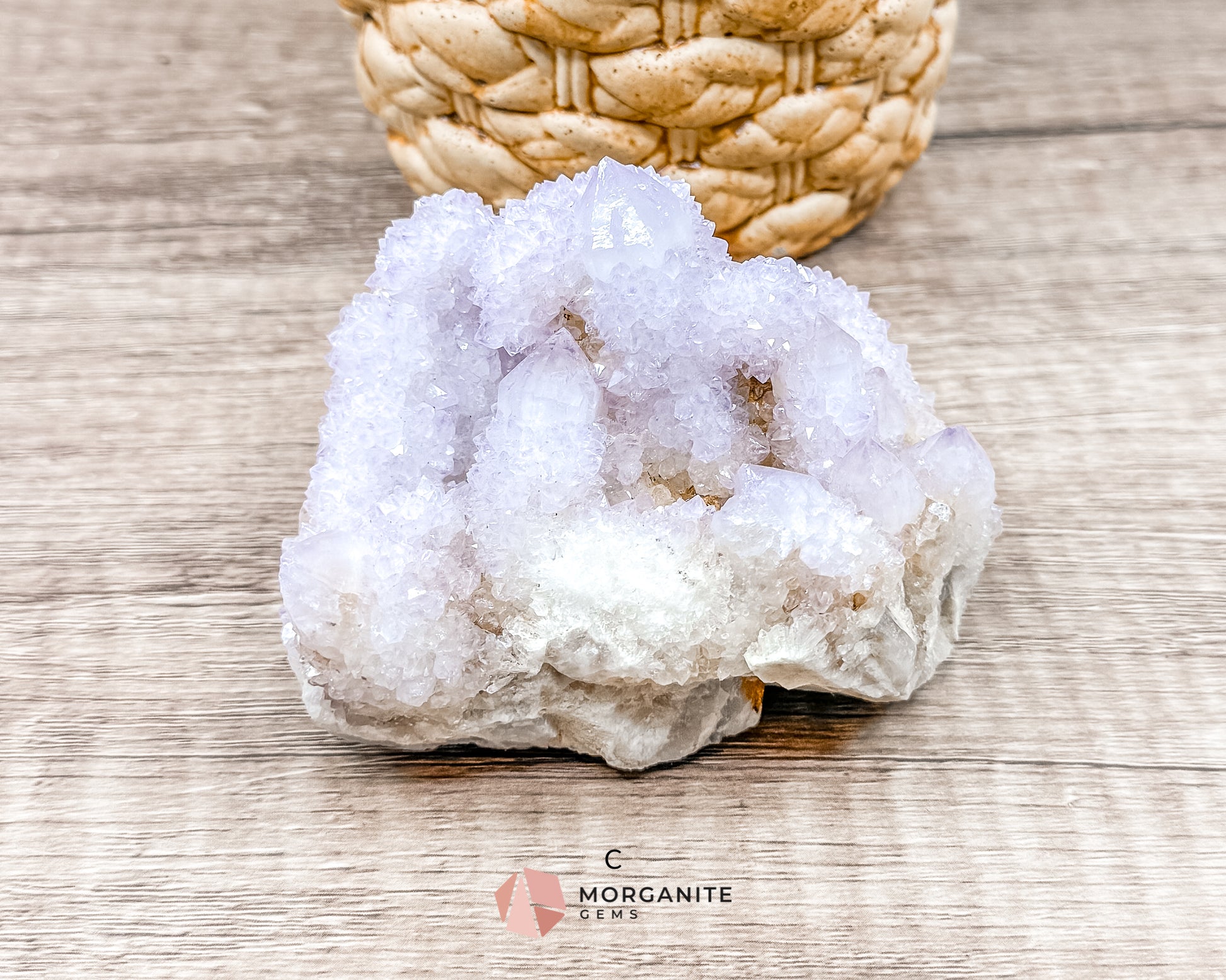 Spirit (Cactus) Quartz Specimens – Unique Natural Crystal Clusters for Spiritual Growth and Healing Morganite Gems