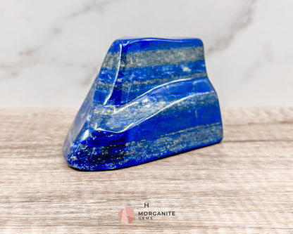 Polished Extra Quality Blue Lapis Lazuli AAA Free forms – Unique Hand-Carved Crystals for Wisdom and Intuition-Morganite Gems