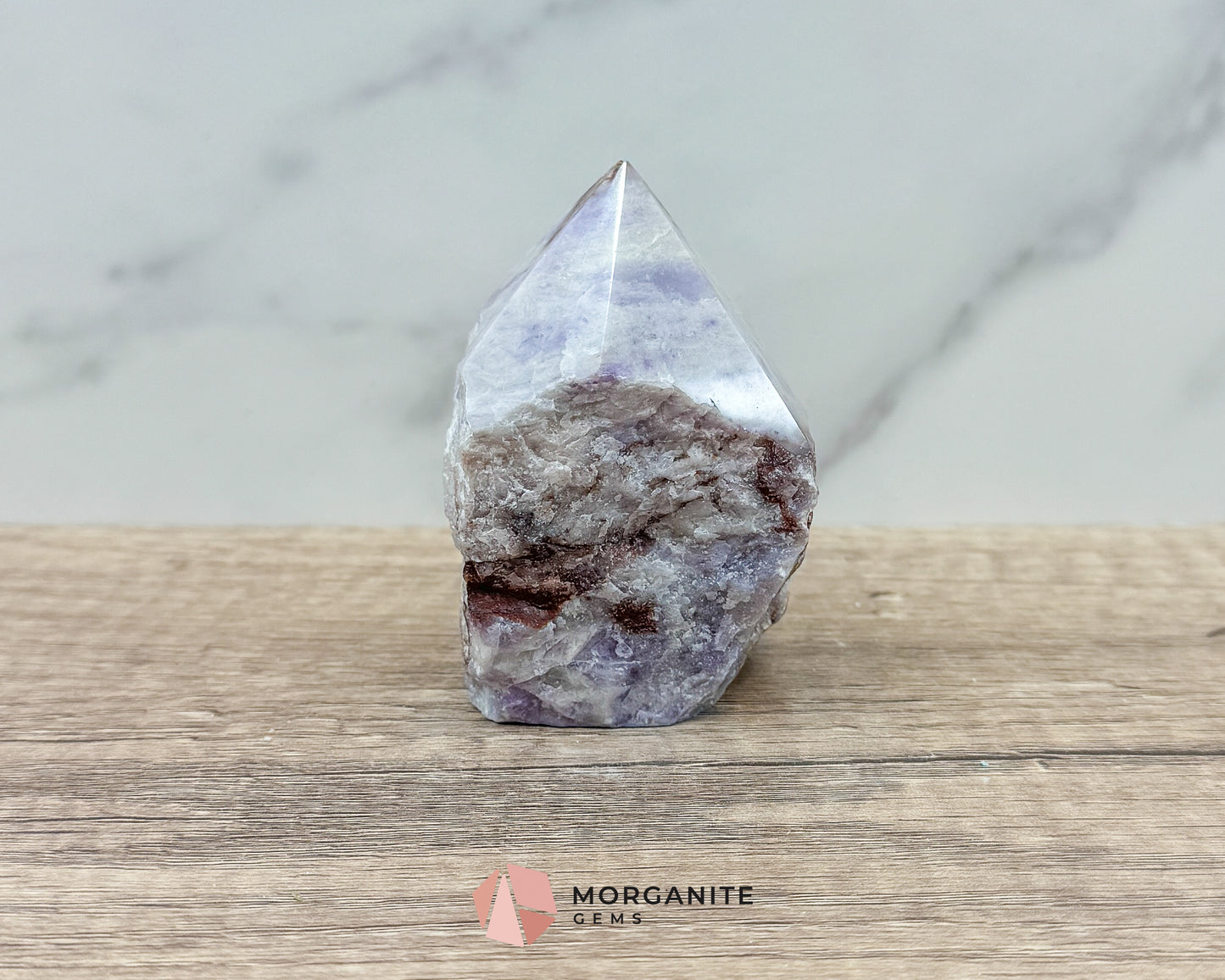 Amethyst Half Rough Cut Base Point – Natural Healing Crystal for Calm, Clarity & Spiritual Protection Morganite Gems