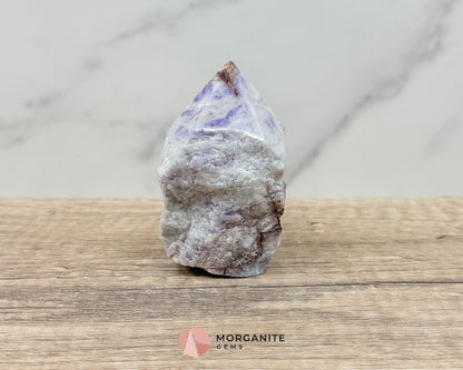 Amethyst Half Rough Cut Base Point – Natural Healing Crystal for Calm, Clarity & Spiritual Protection Morganite Gems