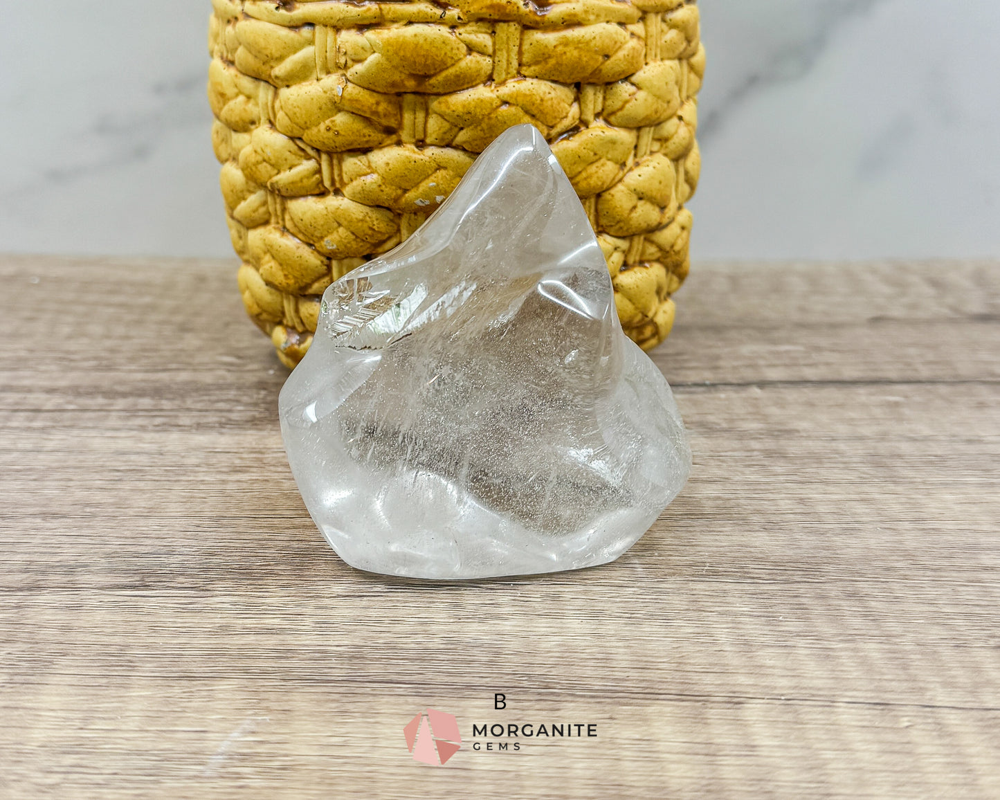 Clear Quartz Flame – Amplifying & Healing Crystal for Clarity, Energy, and Manifestation Morganite Gems