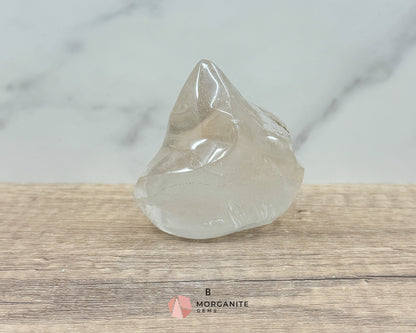 Clear Quartz Flame – Amplifying & Healing Crystal for Clarity, Energy, and Manifestation Morganite Gems