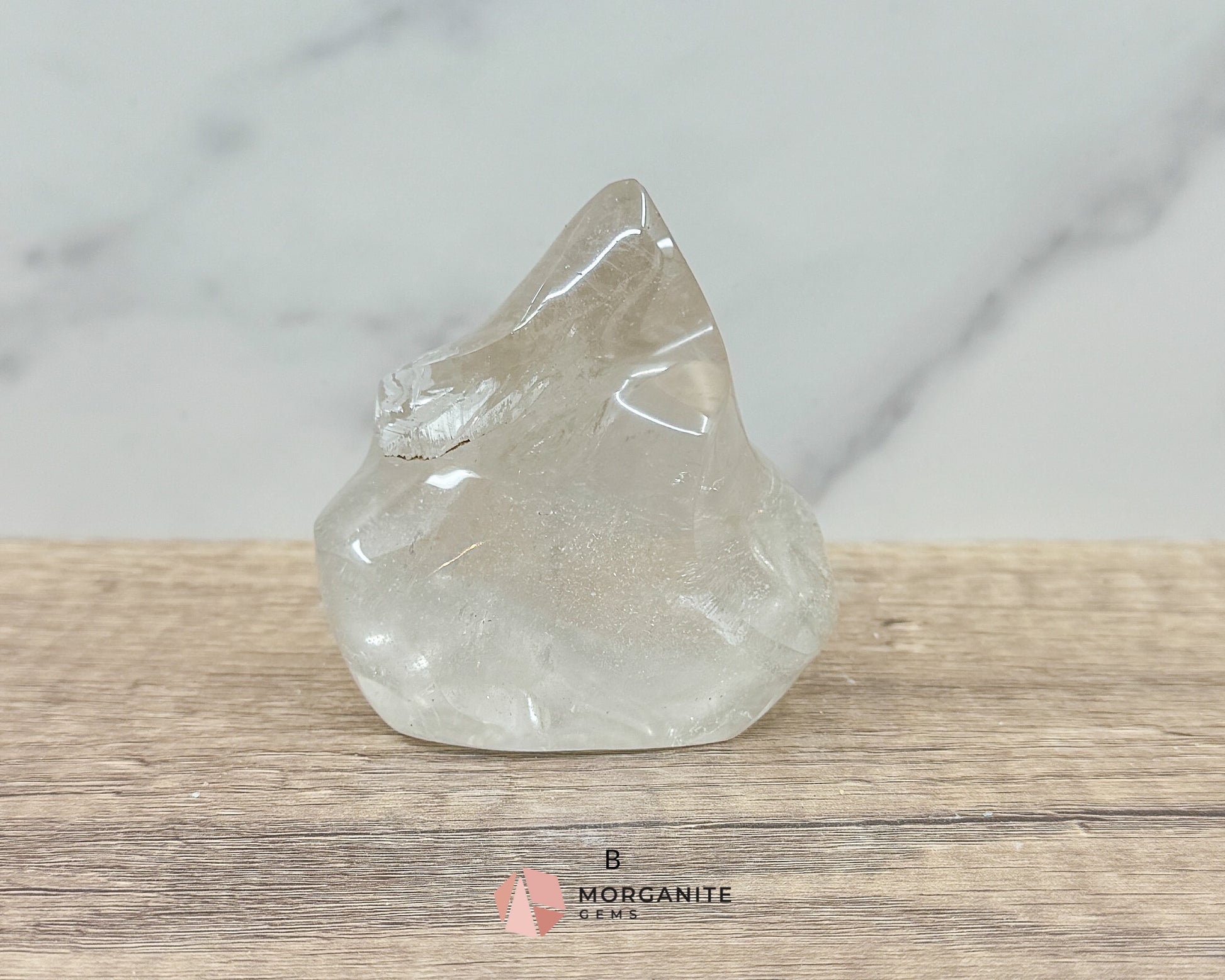 Clear Quartz Flame – Amplifying & Healing Crystal for Clarity, Energy, and Manifestation Morganite Gems