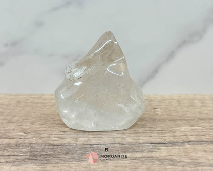 Clear Quartz Flame – Amplifying & Healing Crystal for Clarity, Energy, and Manifestation Morganite Gems