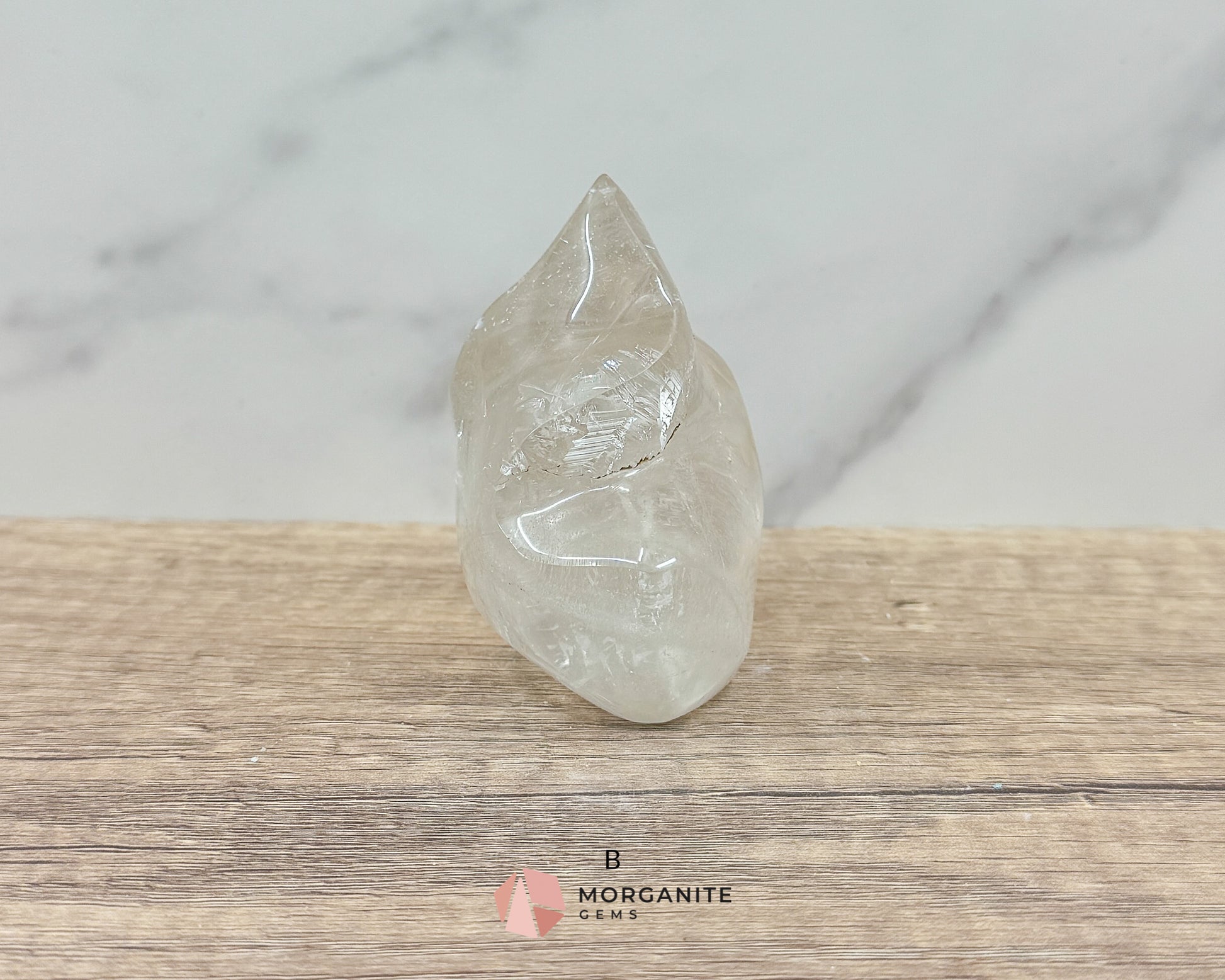 Clear Quartz Flame – Amplifying & Healing Crystal for Clarity, Energy, and Manifestation Morganite Gems