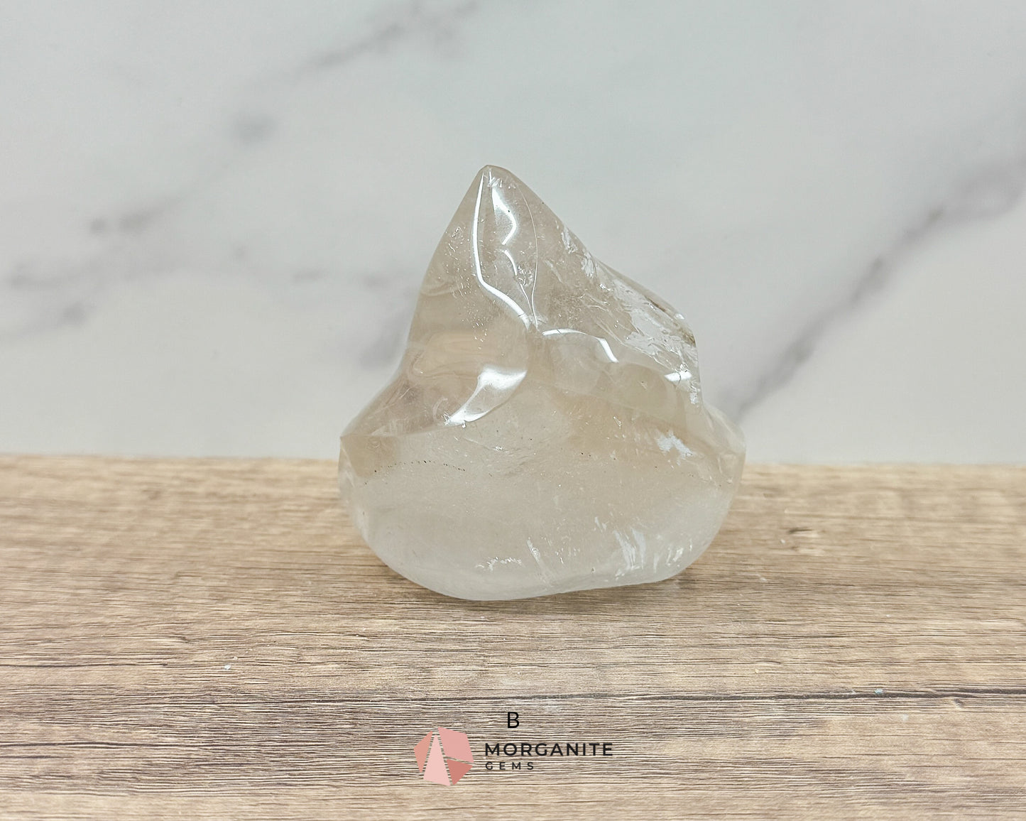 Clear Quartz Flame – Amplifying & Healing Crystal for Clarity, Energy, and Manifestation Morganite Gems