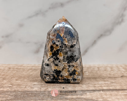 Mosaic Black Tourmaline Quartz Towers – Protective Crystal for Grounding, Cleansing & Amplification Morganite Gems