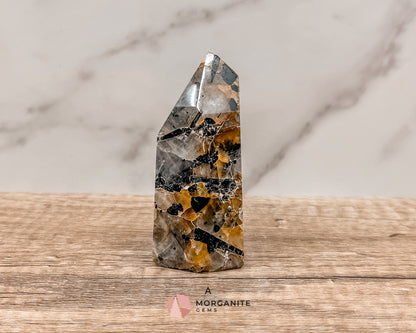 Mosaic Black Tourmaline Quartz Towers – Protective Crystal for Grounding, Cleansing & Amplification Morganite Gems