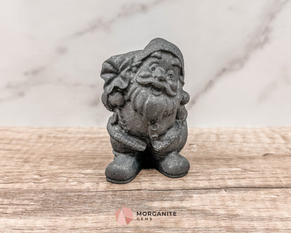 Shungite Santa Claus Carving – Festive Elegance in Natural Stone