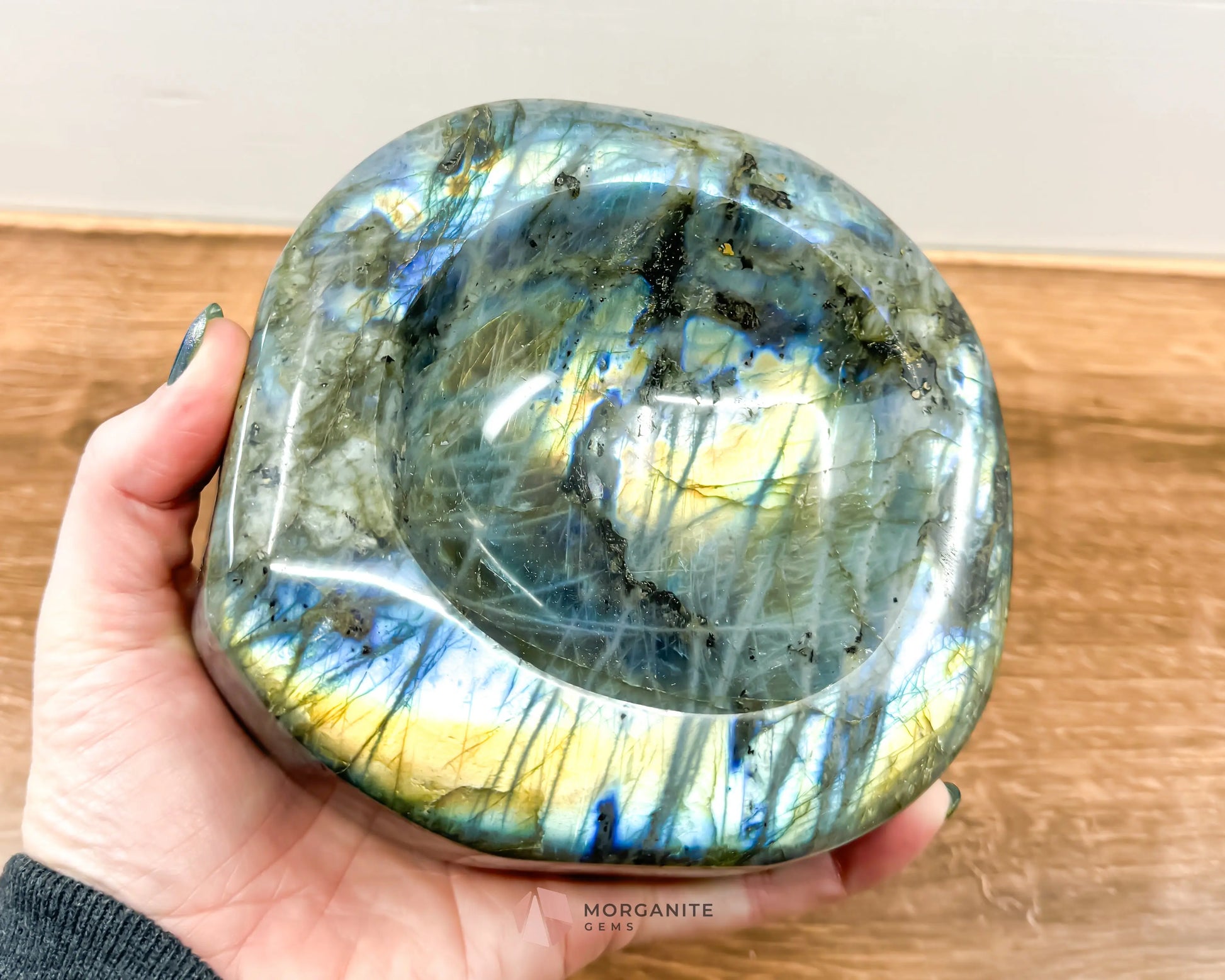 Labradorite Bowl All Polished - Morganite Gems