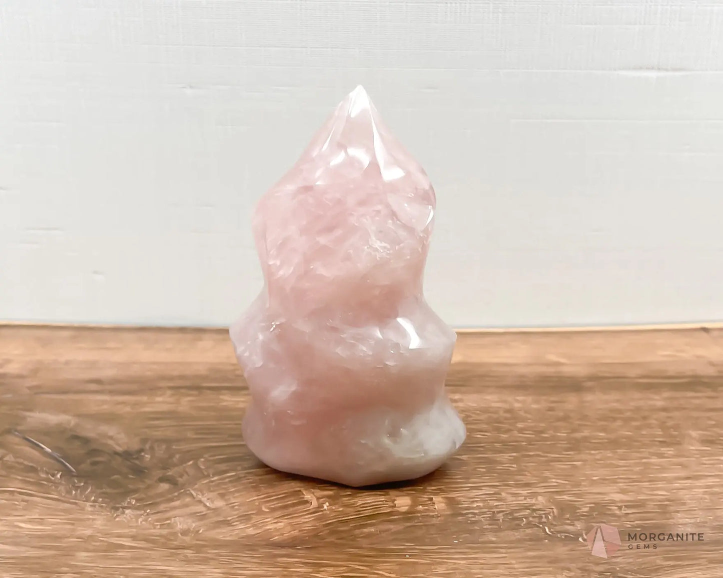 Large Rose Quartz Flame - Morganite Gems