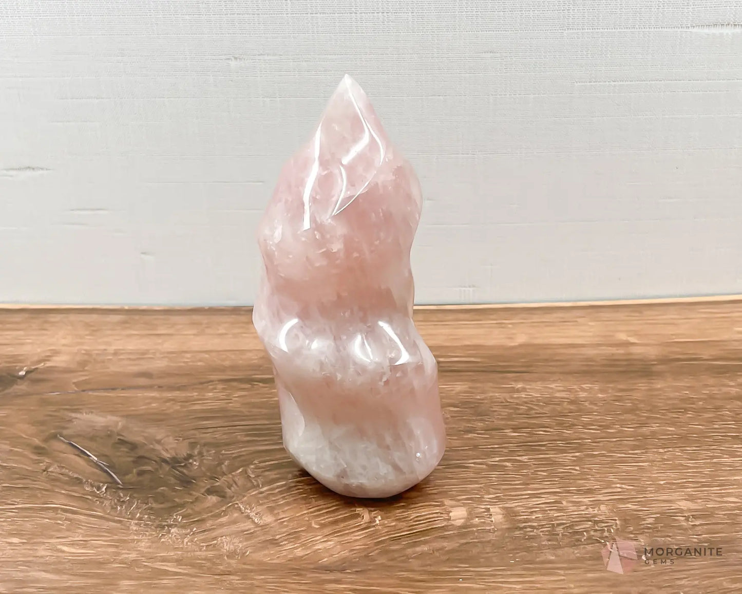 Large Rose Quartz Flame - Morganite Gems